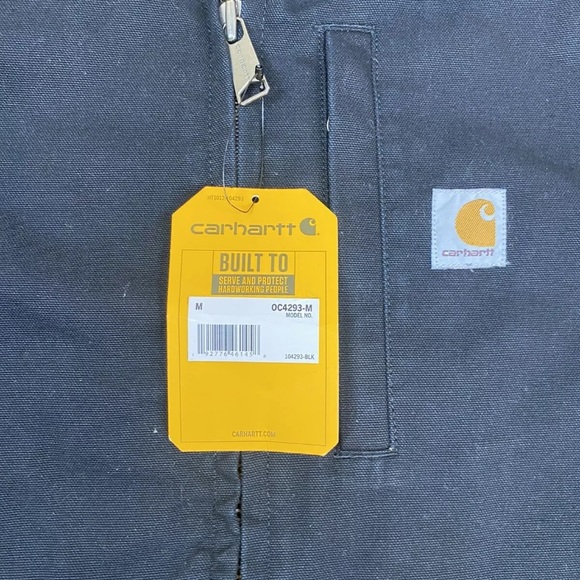 Carhartt 104293 Sherpa Lined Coat oc4293-m size medium Black - Picture 3 of 10